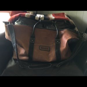Timberland genuine leather duffel bag